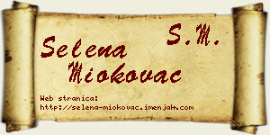 Selena Miokovac vizit kartica